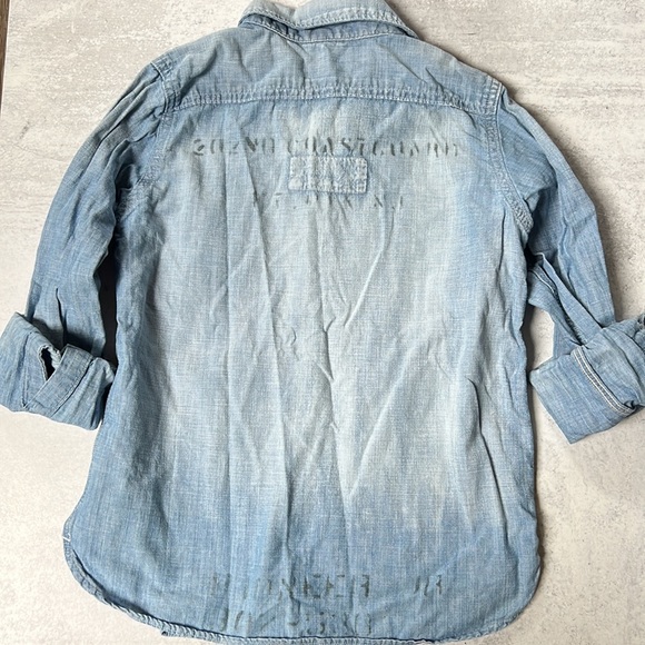 Trico field denim chambray shirt unisex sz 130cm - Picture 4 of 7